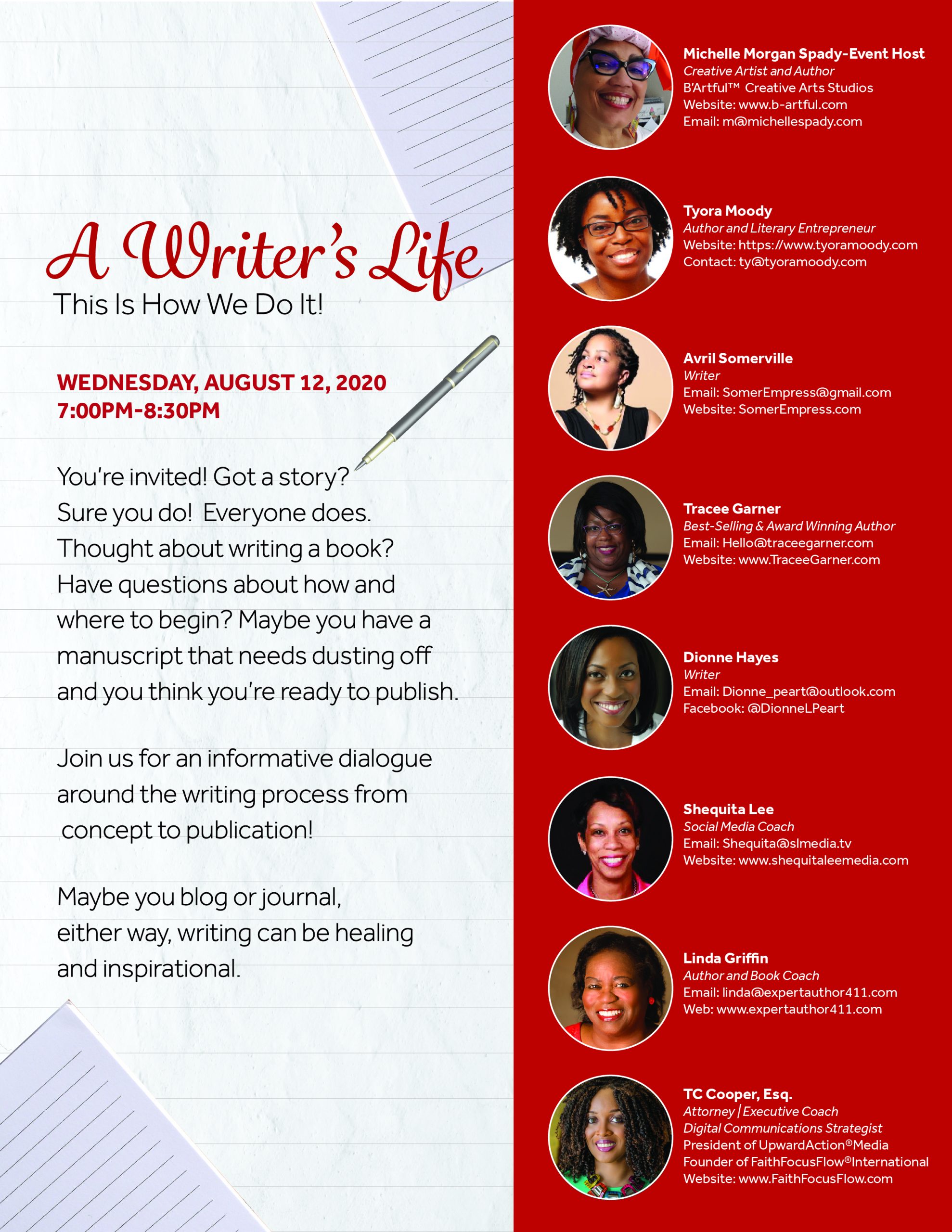 Stepping Into Victory Author hosts "A Writer’s Life: This Is How We Do It!" Webinar